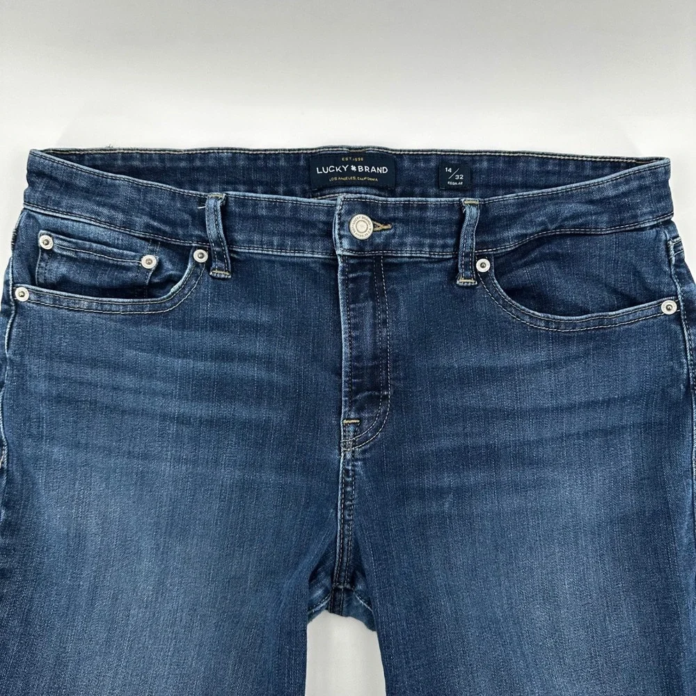 Lucky Brand Sweet Boot Jeans Womens 14/32 Regular Wash Denim Blue‎